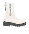 Off-white Slogan-print Ankle Boots In White