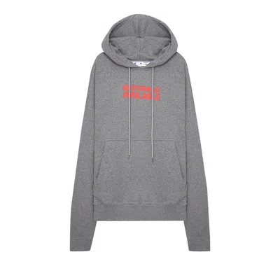 Pre-owned Off-white Slogan Print Hoodie 'grey'