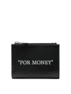 OFF-WHITE SLOGAN-PRINT LEATHER WALLET