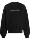 Off-white Slogan-print Sweatshirt In Black