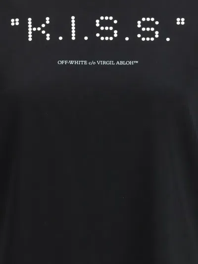 Off-white Slogan-print T-shirt In Black