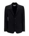Off-white Slogan-print Virgin Wool Blazer In Black