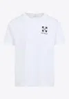 Off-white Arrow Print Slim Fit Cotton T-shirt In White