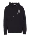 Off-white Skate Hoodie With Drawstring And Kangaroo Pocket In Black