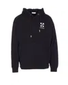 Off-white Skate Hoodie With Drawstring And Kangaroo Pocket In Black