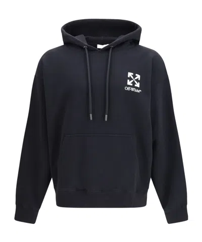 Off-white Small Arrow Logo Hoodie In Black Cotton