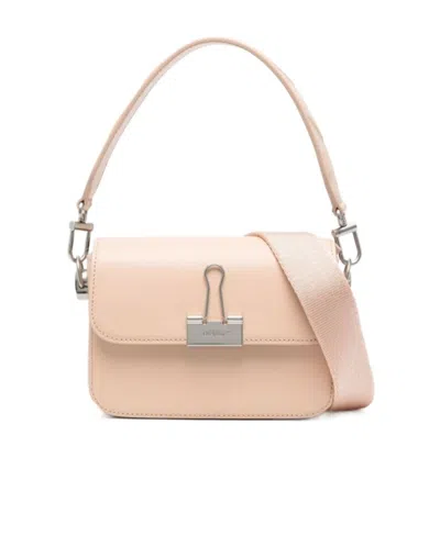 OFF-WHITE OFF-WHITE BINDER FOLDOVER TOP SMALL SHOULDER BAG