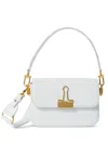 Off-white Off White Binder Small Leather Shoulder Bag In Weiss