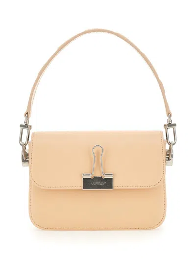 Off-white Small Leather Binder Bag