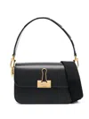 Off-white Compact Leather Shoulder Bag In Black