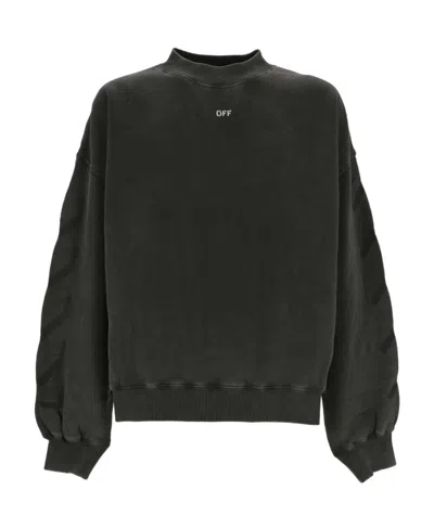 OFF-WHITE OFF-WHITE LOGO PRINTED CREWNECK SWEATSHIRT