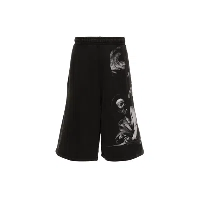 Off-white S.matthew Cotton Track Shorts In Multi