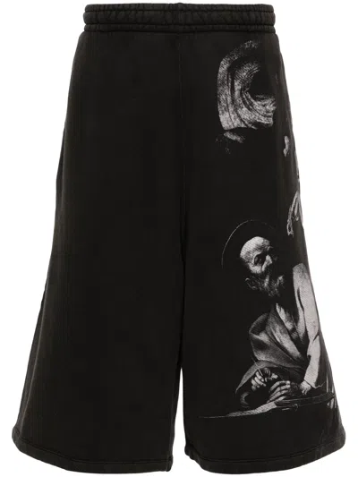 OFF-WHITE S.MATTHEW COTTON TRACK SHORTS