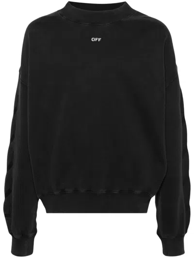 Off-white S.matthew Cotton Sweatshirt In Black