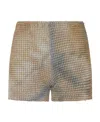 Off-white Smocked Tie-dye Shorts In Nude