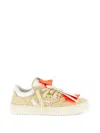 Off-white Perforated Leather Sneaker In Brown
