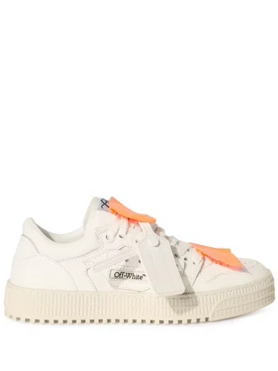 Off-white Low-top Off-court Sneakers With Zip-tie Detail In Neutral