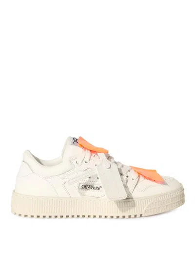 Off-white Low-top Off-court Sneakers With Zip-tie Detail In Neutral