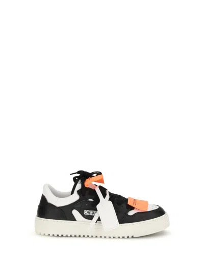Off-white Multicolor Cotton Low Top Sneakers In Black