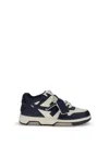 Off-white Blue And White Out Of Office Sneakers In Blue