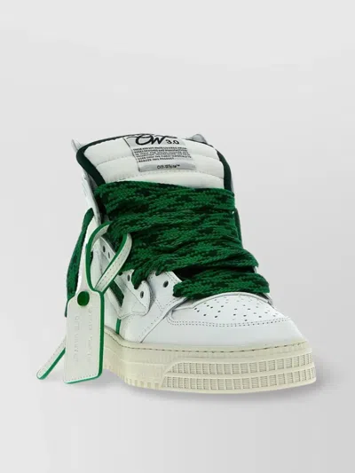 Off-white Sneakers High-top Rubber Sole In Green