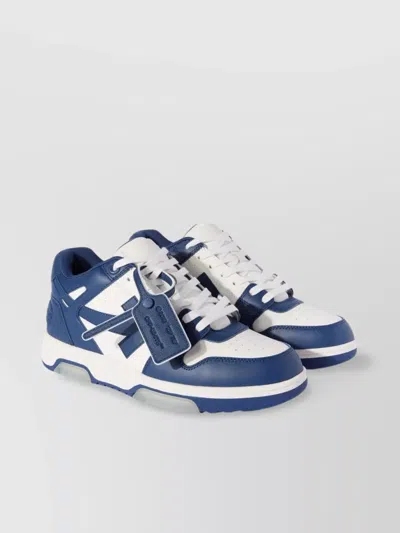 Off-white Sneakers Leather Perforated Detail In Blue