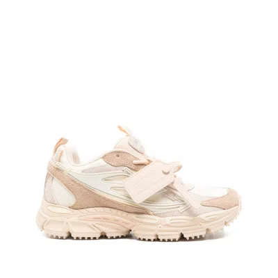 Off-white Suede-panelled Sneakers In Neutral