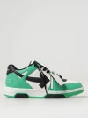 Off-white Out Of Office Leather Sneakers In Green