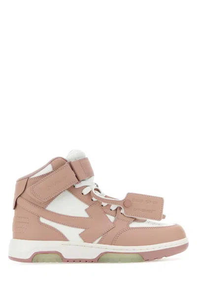 Off-white Sneakers Out Of Office In Pelle Bicolor In Whitepink