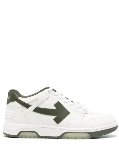 Off-white Sneakers In 156 White - Military Green