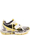 Off-white Sneakers With Embossed Sole And Laces In Animal Print