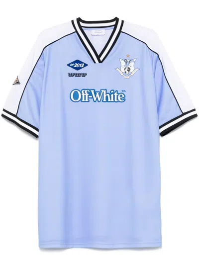 Off-white Soccer Minidress In Blue