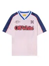 Off-white Soccer Track Logo T-shirt In Pink