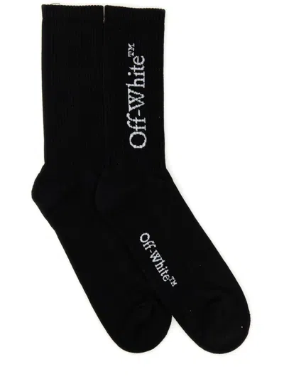 Off-white Sock With Logo In Black