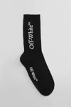 Off-white Bookish Mid' Black Cotton Blend Socks In Black