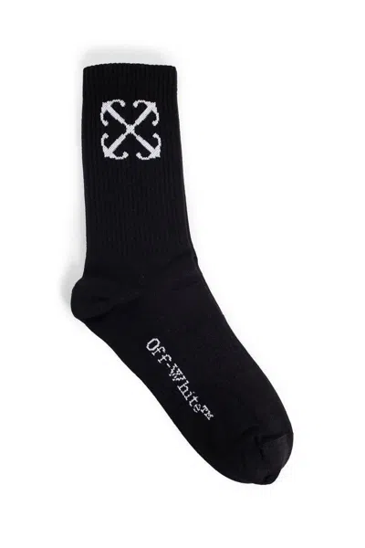 Off-white Arrows-motif Socks In 1001 Black White