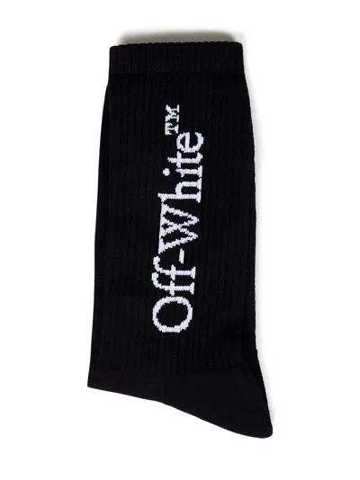 Off-white Socks In Nero/bianco