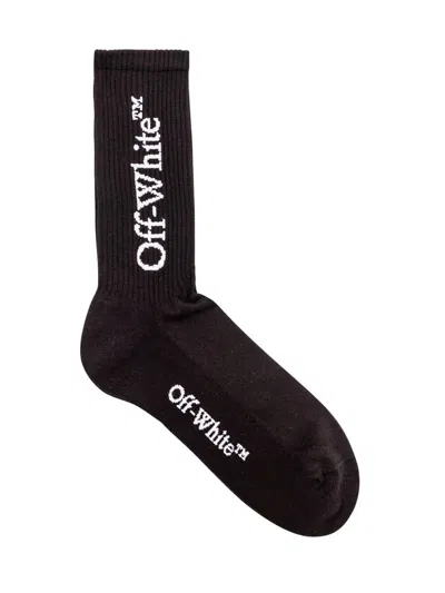 Off-white Socks With Logo In Black