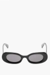 Off-white Solid Color Amalfi Sunglasses With Oval Frame