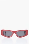 Off-white Solid Color Andy Sunglasses With Contrast Details