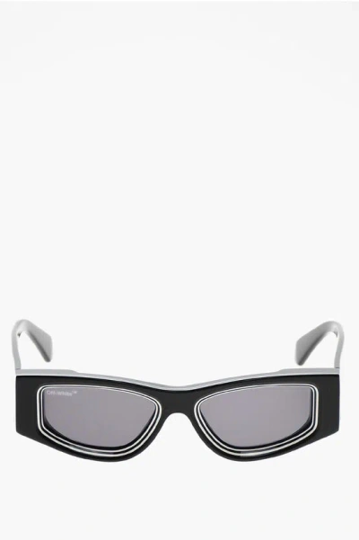 Off-white Solid Color Andy Sunglasses With Contrast Details