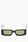 Off-white Solid Color Arthur Rectangular Sunglasses With Monogram
