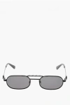 Off-white Solid Color Baltimore Oval Sunglasses