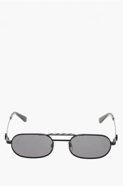 Off-white Solid Color Baltimore Oval Sunglasses