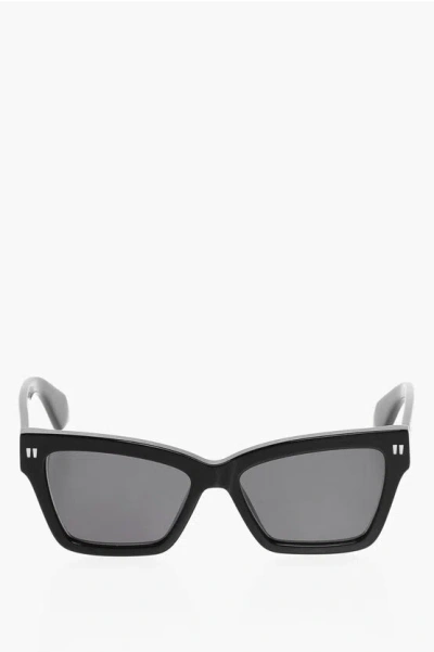 Off-white Solid Color Cincinnati Wayfarer Sunglasses In Black