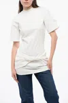Off-white Solid Color Cotton Crew-neck T-shirt In White