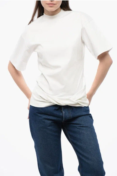 Off-white Solid Color Crew-neck T-shirt In White