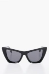 Off-white Solid Color Edvard Maxi Cat Eye Sunglasses Grösse Unica In Black