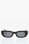 Off-white Solid Color Fillmore Rectangular Sunglasses In Black