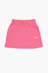 Off-white Solid Color Fleeced Skirt With 2 Pocket